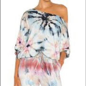 YFB Gwen off shoulder top - Cedar Mars tie dye NWT
